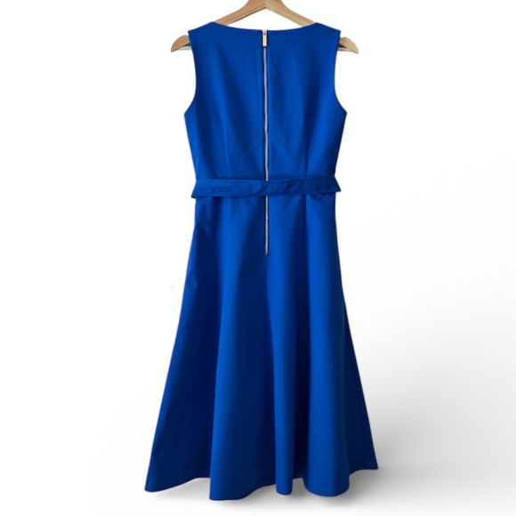 Calvin Klein Fit & Flare Midi Dress - Royal Blue Size 4 - Picture 3 of 11